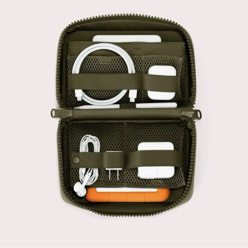 Olive Green Tech Organizer Case